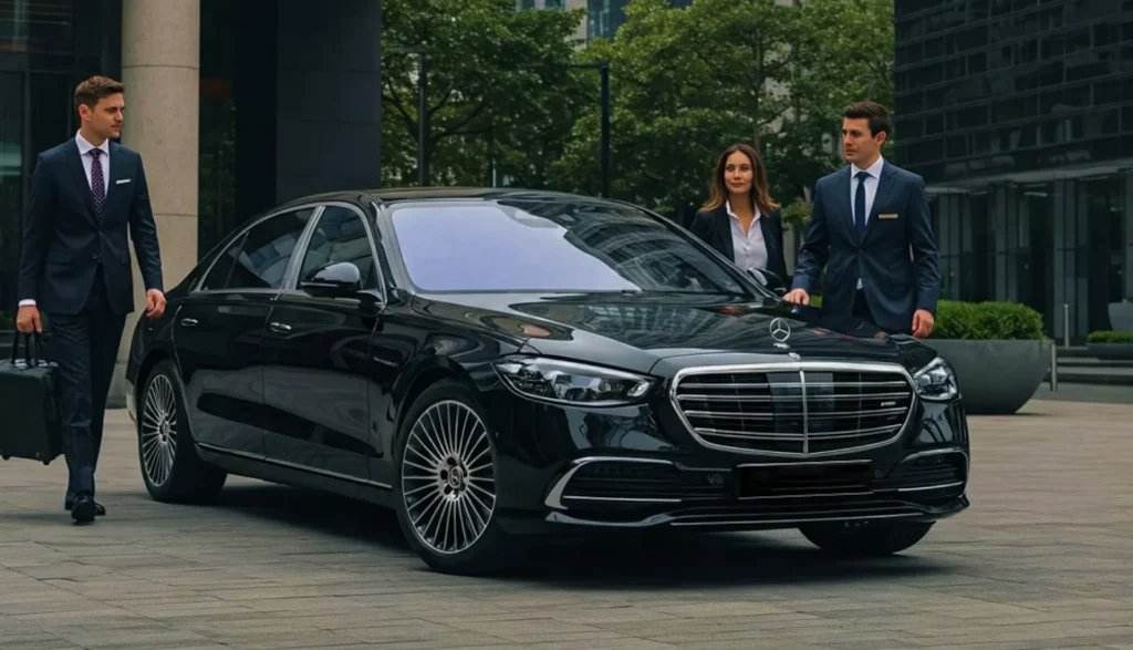 How Luxury Car Services Redefine Your Journey From Mundane to Magnificent? 2 Mercedes-Benz S-Class limousine, a premier luxury vehicle in Los Angeles, showcasing elegance and sophistication